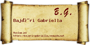 Bajári Gabriella névjegykártya